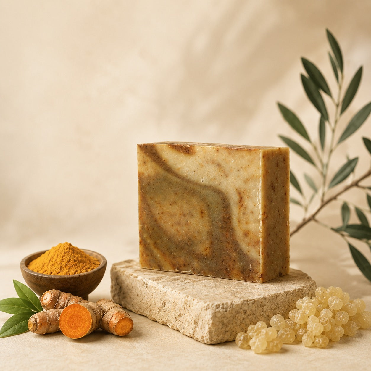 Turmeric &amp; Frankincense Glow Face Soap Bar for Radiant, 120g