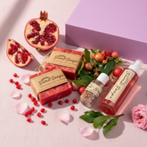 Pink Pomegranate Festive Gift Box - Soap Bars & Spa Set-1