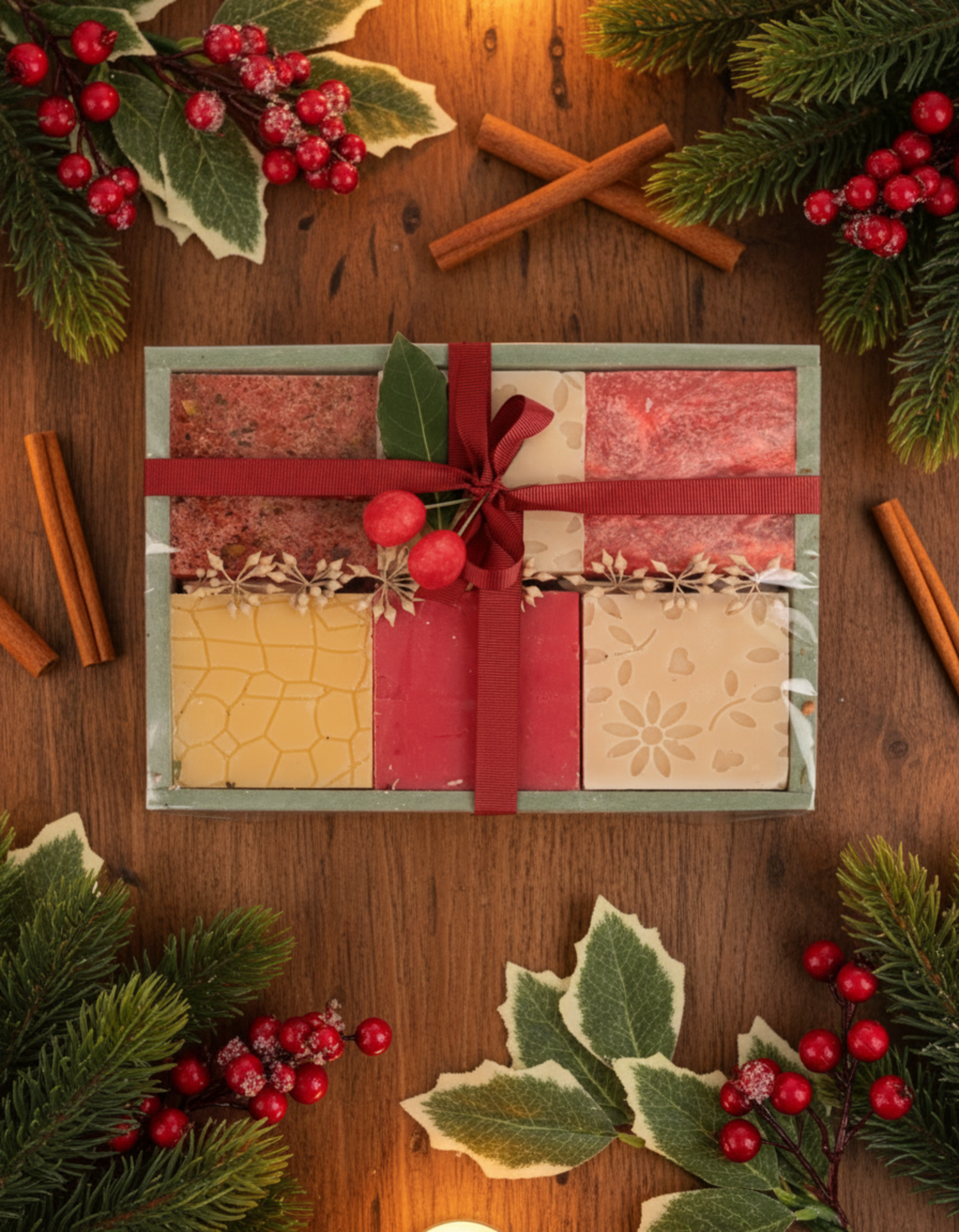 Soap Gift Set in Christmas Setting